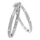 thumbnail image 2 of Pendientes de aro brillantes de lujo con diamantes de imitación para mujeres y niñas, pendientes redondos de aro brillantes con temperamento, regalo de cumpleaños, 2 of 4