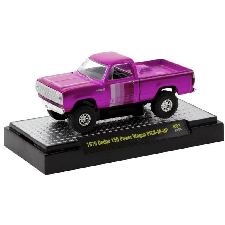 M2 Machines, Diecast Model, 1979 Dodge 150 Power Wagon, Pink