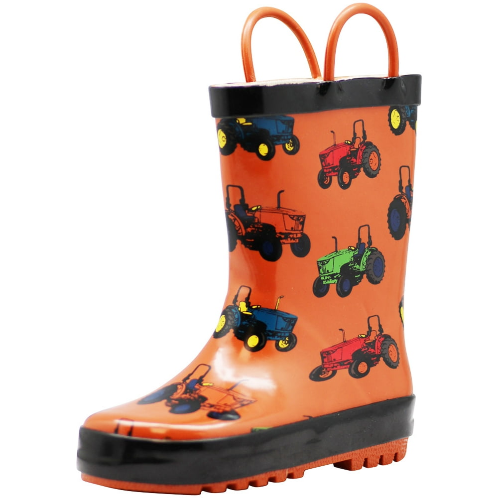 NORTY Norty Waterproof Rubber Rain Boots for Kids Boys & Girls