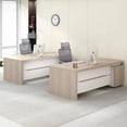 thumbnail image 4 of Boss Computer Desk Tables Work Wooden Drawers Minimalist Modern Aesthetic Ideas Office Desk Fashion Biurka Komputerowe Furniture My Lux Decor Round, 4 of 11