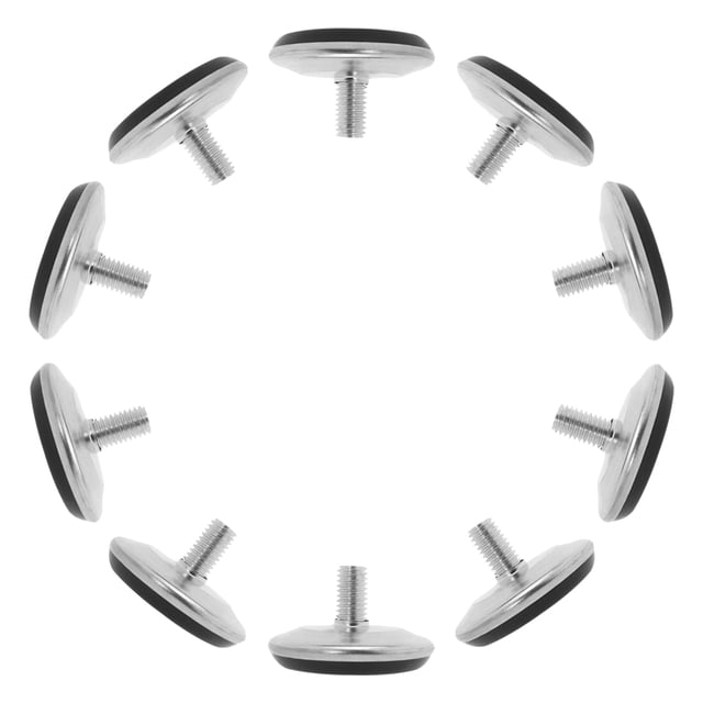 M10 x 15 x 50 mm tornillo en muebles deslizamiento pies niveladores almohadilla niveladora ajustable para mesa pata de máquina industrial 10 piezas