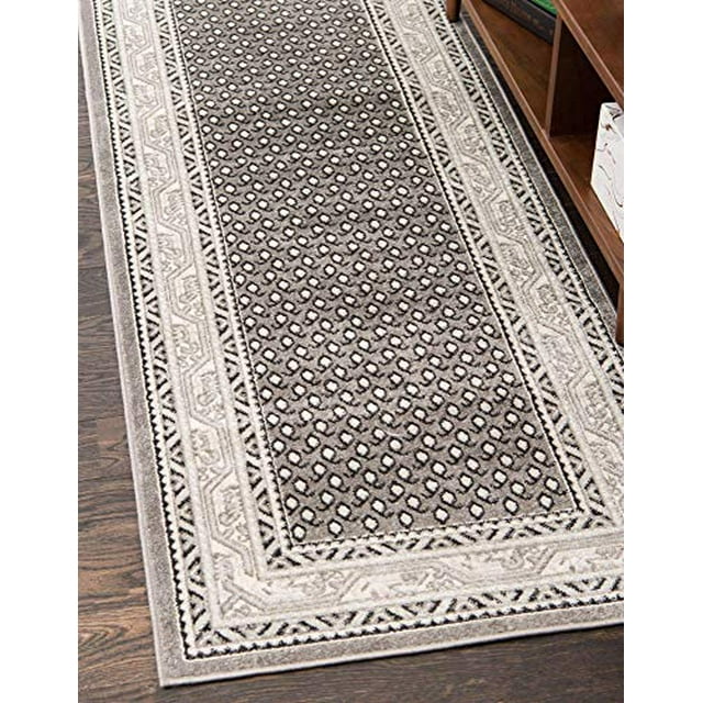 Unique Loom 3129607 Area Rug, 2 Feet 9 Inch x 9 Feet 10 Inch, Gray/Beige