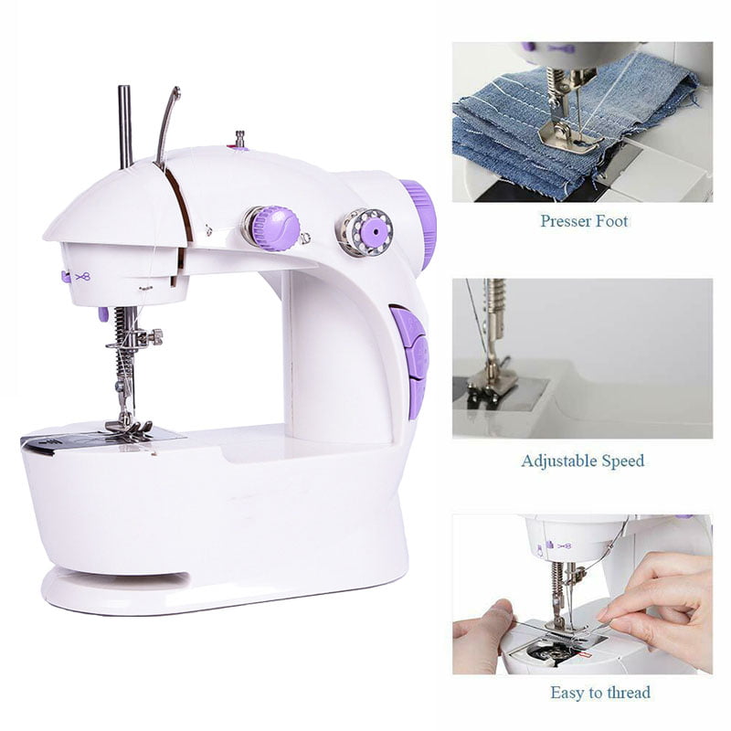 Portable Mini Electric Sewing Machine Desktop Household Tailor 2 Speed w/