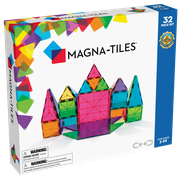 MAGNA-TILES 32-Piece Clear Colors Set, The Original Award-Winning Magnetic Building Tiles