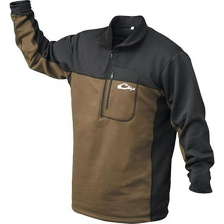 Drake Outdoors DW161-L Men's Waterfowl LST Base Layer Pullover Brown Large