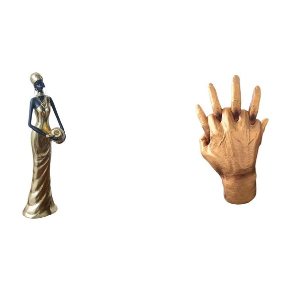 Figura de mujer africana, estatua de dama tribal africana, adorno de resina, escultura de mano, artesanía hecha a mano, mujer que simboliza , i