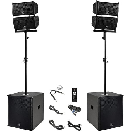 PRORECK CLUB 6000 15-inch 6000W Stereo PA Speaker System Combo Set