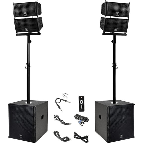 PRORECK CLUB 6000 15-inch 6000W Stereo PA Speaker System Combo Set
