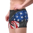 thumbnail image 2 of Pofeuu Butterfly With USA Flag Print Men’s Boxer Briefs, Moisture-Wicking Underwear, Regular,Trunk-XX-Large, 2 of 5