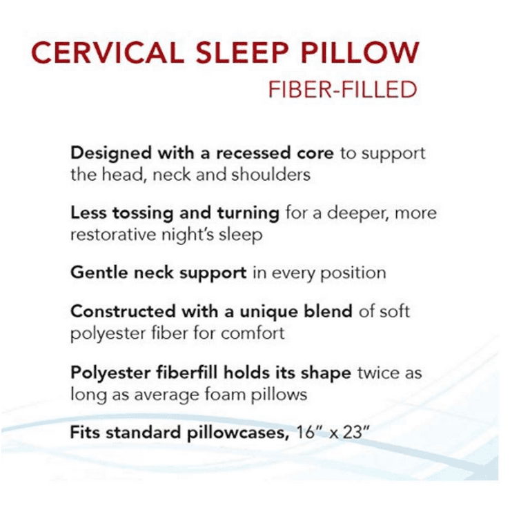 Roscoe Medical Memory Foam Cervical and Neck Pillow for Sleeping