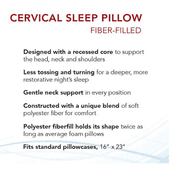 Roscoe Medical Memory Foam Cervical and Neck Pillow for Sleeping - 16 x 23, 2 Pounds, Firm