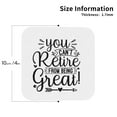 thumbnail image 2 of Yiaed You Can't Retire From Being Great Print Leather Coasters for Drinks - Cup Coasters Coffee Table Kitchen Table Bar, Home & Office Gifts Handmade Drink Coasters-Square, 2 of 6