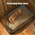 thumbnail image 5 of Semi Enclosed High Bar Cat Litter Box with Splash Proof Design,18x12x7" Capacity for Large Cats and Kittens, Includes Shovel for Easy Cleaning, Suitable for Various Litter Types and Home Use, 5 of 6