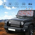 thumbnail image 5 of Kdxio Starfish Navy Blue Stripe Print Front Windshield Sun Shade,Folding Auto Sunshade for Car Truck SUV-Small, 5 of 7