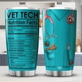 thumbnail image 2 of Veterinarian Coffee Tumbler Vet Tech Nutrition Facts Cup With Lid 20oz Stainless Steel Travel Mug Veterinary Technician Gift For Graduation Vet Appreciation Gifts For Girls, 2 of 6