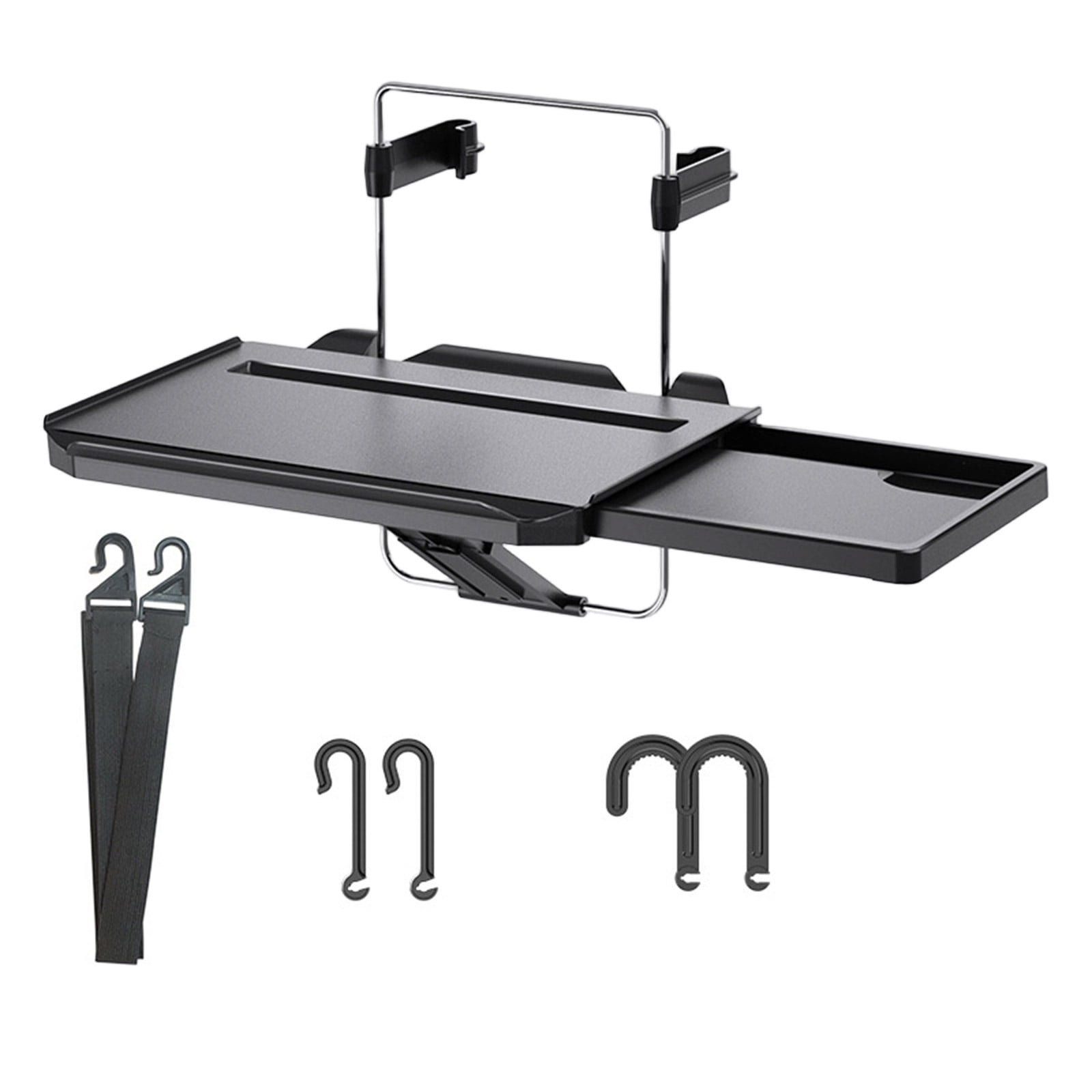 Ergonomic Foldable Car Steering Wheel Table ABS Back Seat Headrest Tray for Comfortable Work and Dining in Vehicle