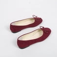 thumbnail image 4 of Miluxas Women's Comfortable Ballet Flats Round Toe Flat Shoes for Women Bow Dressy Flats Shoes Wine 6(37), 4 of 7