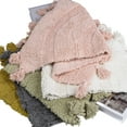 thumbnail image 5 of JOOJA Boho Cotton Handmade Bath Mat Non-slip Area Mat Rug with Tassels for Baby Days, Pink, 20"x32", 5 of 11