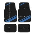thumbnail image 2 of FH Group Universal Fit Stripes Carpet Car Floor Mats for SUV Van Truck, Full Set, 2 of 5