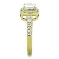 thumbnail image 3 of Gold Womens Ring Anillo Para Mujer Stainless Steel Ring with AAA Grade CZ in Clear Ferrara, 3 of 4