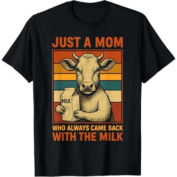 Camiseta divertida con diseño de meme de mamá retro con leche
