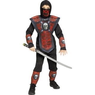 Adult NINJA MASTER Deluxe Martial Arts Fighter Samurai Fancy Dress Costume  Male