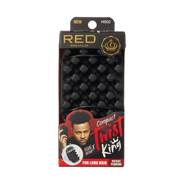 Red by Kiss Bow Wow X Twist King Luxury Twist Styler Cepillo giratorio lavable y duradero para rizos afro (Mini)
