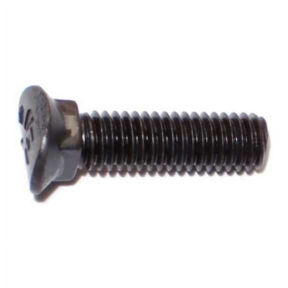 3/8"-16 x 1-1/2" Plain Grade 5 Steel Coarse Thread Elliptical Head Plow Bolts PBES5-095