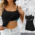 thumbnail image 2 of SHENGYUAN Women Sports Bra Plus Size Ladies' Rims Strap Vest With Chest Pad and Small Inner Tube Top Black,XL, 2 of 5