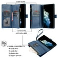 thumbnail image 3 of Compatible avec iPhone SE 2020 Étui Portefeuille Premium Fermeture Éclair Grand Espace Flip PU Cuir, 3 of 5