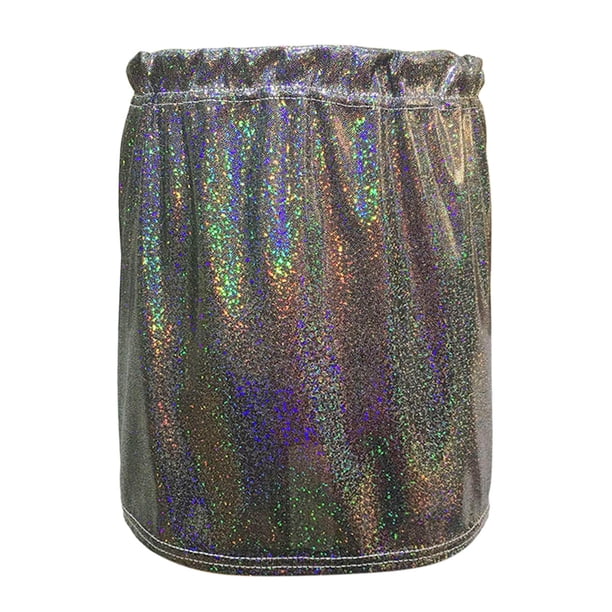 Gibobby Plisado Mini Falda De Las Falda de baile para mujer, con lentejuelas, tutú de animadora, falda de princesa, vestidos de cadera(Negro, XL)