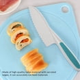 thumbnail image 3 of Knives for Kids 15-Piece Nylon Kitchen Baking Knife Set,Children's Cooking Knives Firm Grip, Serrated Edges,5 x green knife 5 x blue knife 5 x yellow knife,Green, 3 of 8