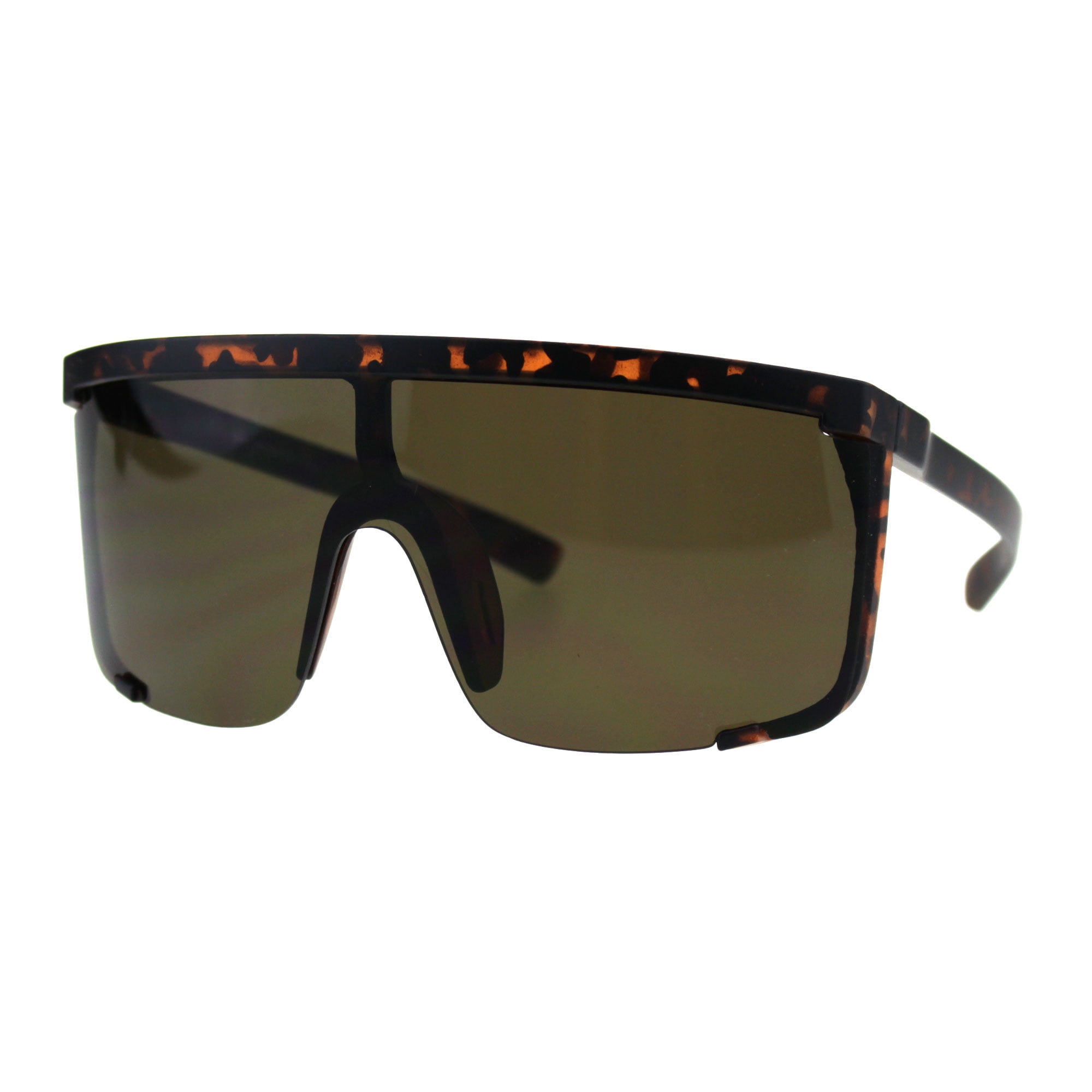 flat top shield sunglasses men