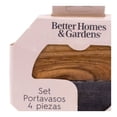 thumbnail image 4 of Set Portavasos Better Homes & Gardens de Madera Acacia y Mármol Negrole Octagonal 4 Piezas, 4 of 4