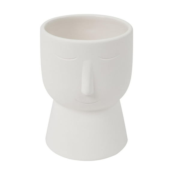 Create Basics Paintable Ceramic Face Planter, Paintable Ceramic Face Planter