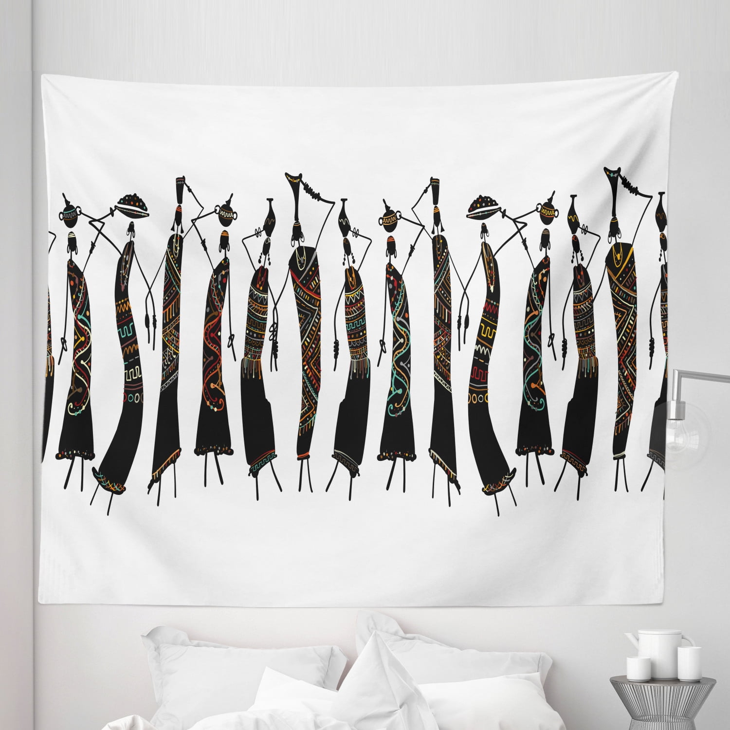 African Woman Tapestry, Indigenous Females with Jugs Bracelets