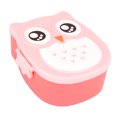 thumbnail image 1 of Plastic Portable Cartoon Owl Lunch Box Food Safe Microwave Storage Container Box Lunch Toddler For Kitchen And Box Set Portable Bento Backpack Kids, 1 of 8