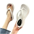 thumbnail image 4 of Dpityserensio Women's Orthopedic Comfort Soft Sole Flip Flop Sandals White 37-38(37-38), 4 of 4