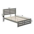 thumbnail image 4 of Bowery Hill Farmhouse Solid Wood Full Bed w/ Footboard with USB Charger in Gray, 4 of 4