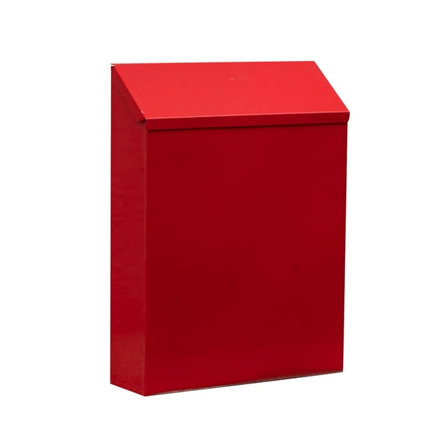 Buzón de pared de hierro de gran capacidad con buzón para llaves con cerradura Rojo