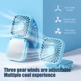 thumbnail image 4 of Fanshiluo Portable Fans With Their Own Vanity Mirrors USB Rechargeable Fan 3-speed Airflow Neck Hanging Suitable For Travel Home Office And Bedroom, 4 of 9