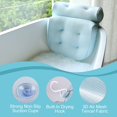 thumbnail image 3 of Tencel Spa Bathtub Pillow, Ultra Soft Bath Pillows for Tub Neck and Back Support, Quick Dry Bath Tub Pillow Headrest for Bathtub, Jacuzzi, Machine Wash - Light Blue, 3 of 7