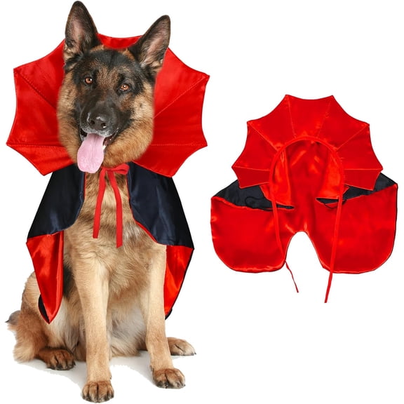 Dog Halloween Costumes, Dog Vampire Cloak Costume Devil Vampire Cloak Cape Halloween Costumes for Small Medium Large Dogs Pets(1PCS)