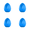 Blue, variant on ChicYu 4pc 3.15x4.72in Easter Eggs Six Colorful Bright Plastic Easter Eggs,for Easter Egg Hunt, Surprise Egg Easter Color Eggs for Easter Basket