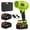 Two battery, variant on DAMAI Pro Blower, Leaf Blower Cordless with Battery and Charger, 1000g Blowing Force, 1200 CFM Airflow, 50 Minutes Runtime, for Yard/Car/Lawn Cleaning, Drying & Snow Removal