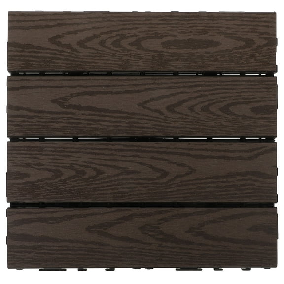 TAILTOSS 1Set Interlocking Deck Tiles Multi for Garden Waterproof 11.8x11.8x0.9in