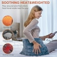 thumbnail image 2 of Weighted Electric Heating Pad with Massage, 3 Heat Levels and 3 Vibration Settings for Back Pain, Neck and Shoulders, 2 of 7