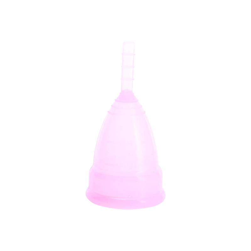 Walfront Medical Grade Soft Silicone Female Menstrual Cup for Women Feminine Hygiene Product Health Care Period (Purple, L)