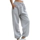 thumbnail image 1 of Pantalones Deportivos Holgados de Cintura Alta para Mujer, para Correr, Deportivos, de Entrenamiento, con Bolsillos Gris XXL, 1 of 6