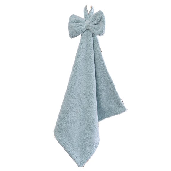 Coral wool square with bow kitchen and bathroom dishcloth